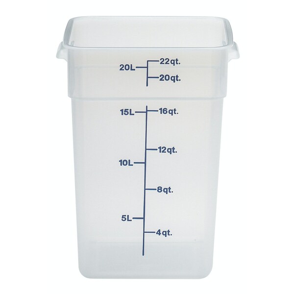 Cambro Camsquare Food Container, Handles, 22 Qt., 11-1/4x12-1/4x15-3/4, Blue Gradation 22SFSPP190 - main
